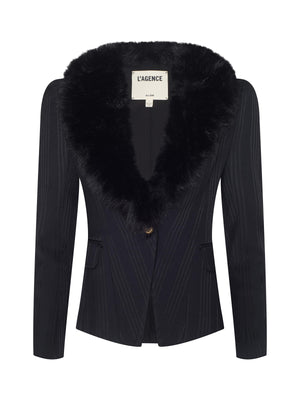 Kaisley Faux Fur Collar Blazer