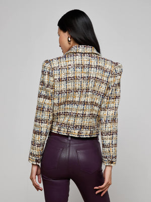 Giacca di tweed con paillettes Kasey