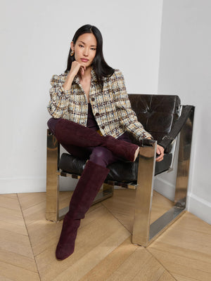 Giacca di tweed con paillettes Kasey