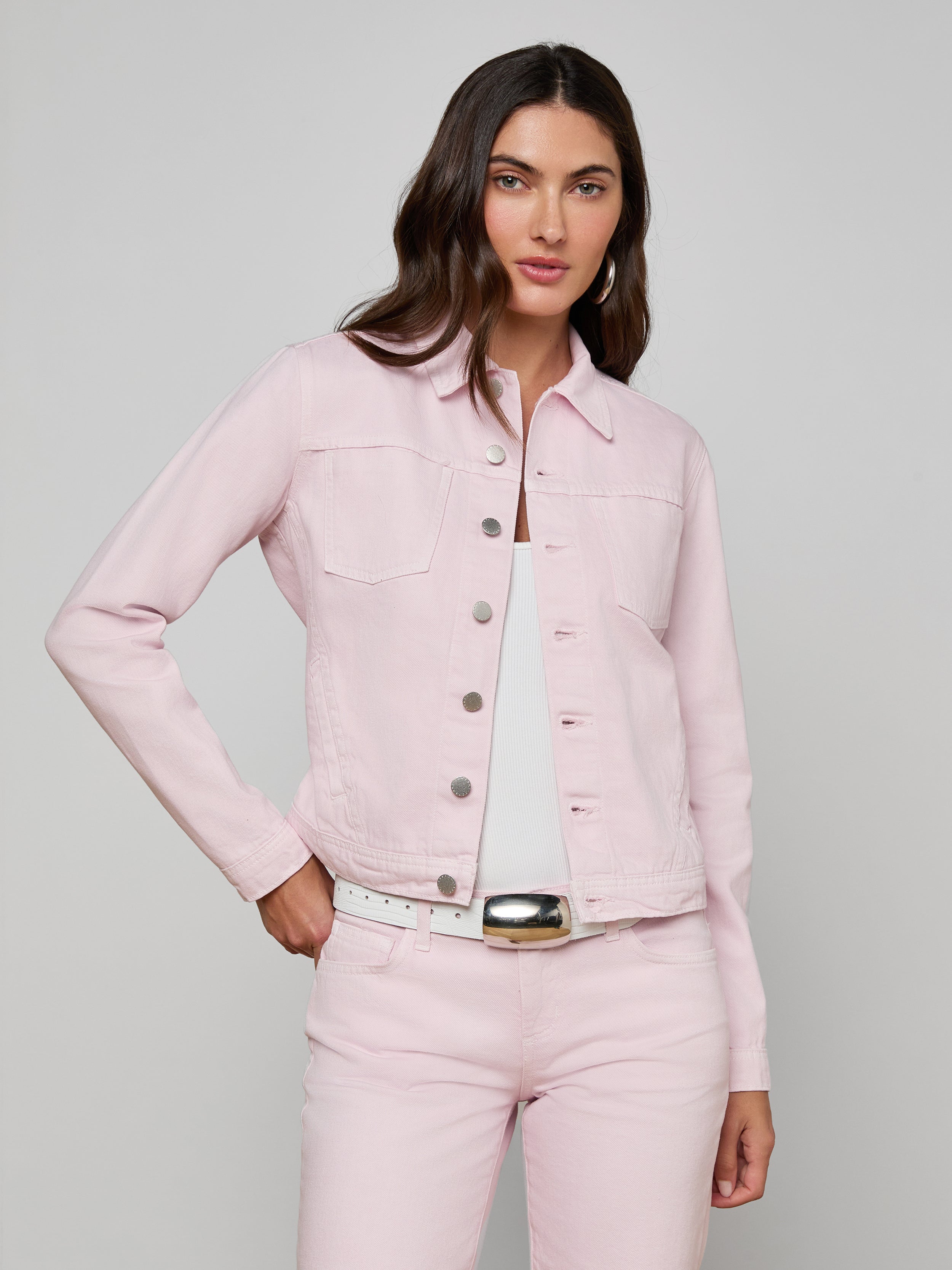 【新品未着用】イデアルーチェ　バルーンブルゾン　ピンク　ジャケット　小柴恵美さん Celine Jean Jacket in Icy Lilac | L'AGENCE