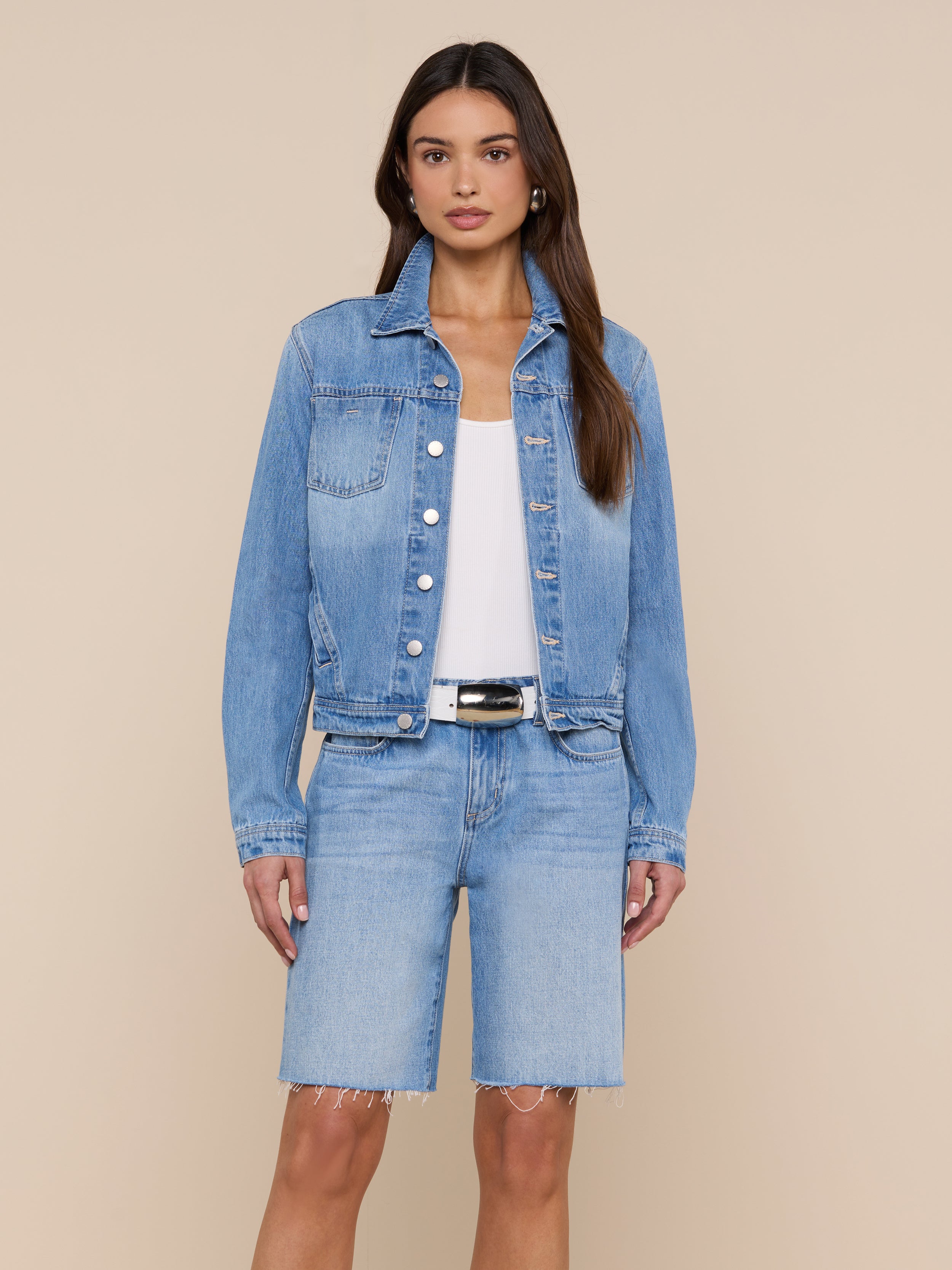 Celine Jean Jacket in Bellflower | L'AGENCE