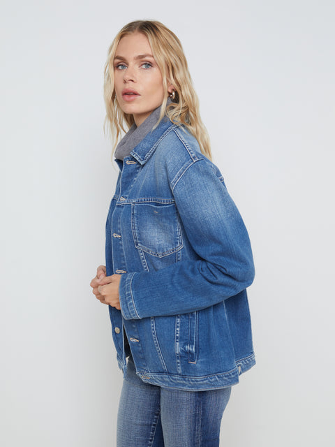 Karina Oversized Denim Jacket jacket L'AGENCE Sale   