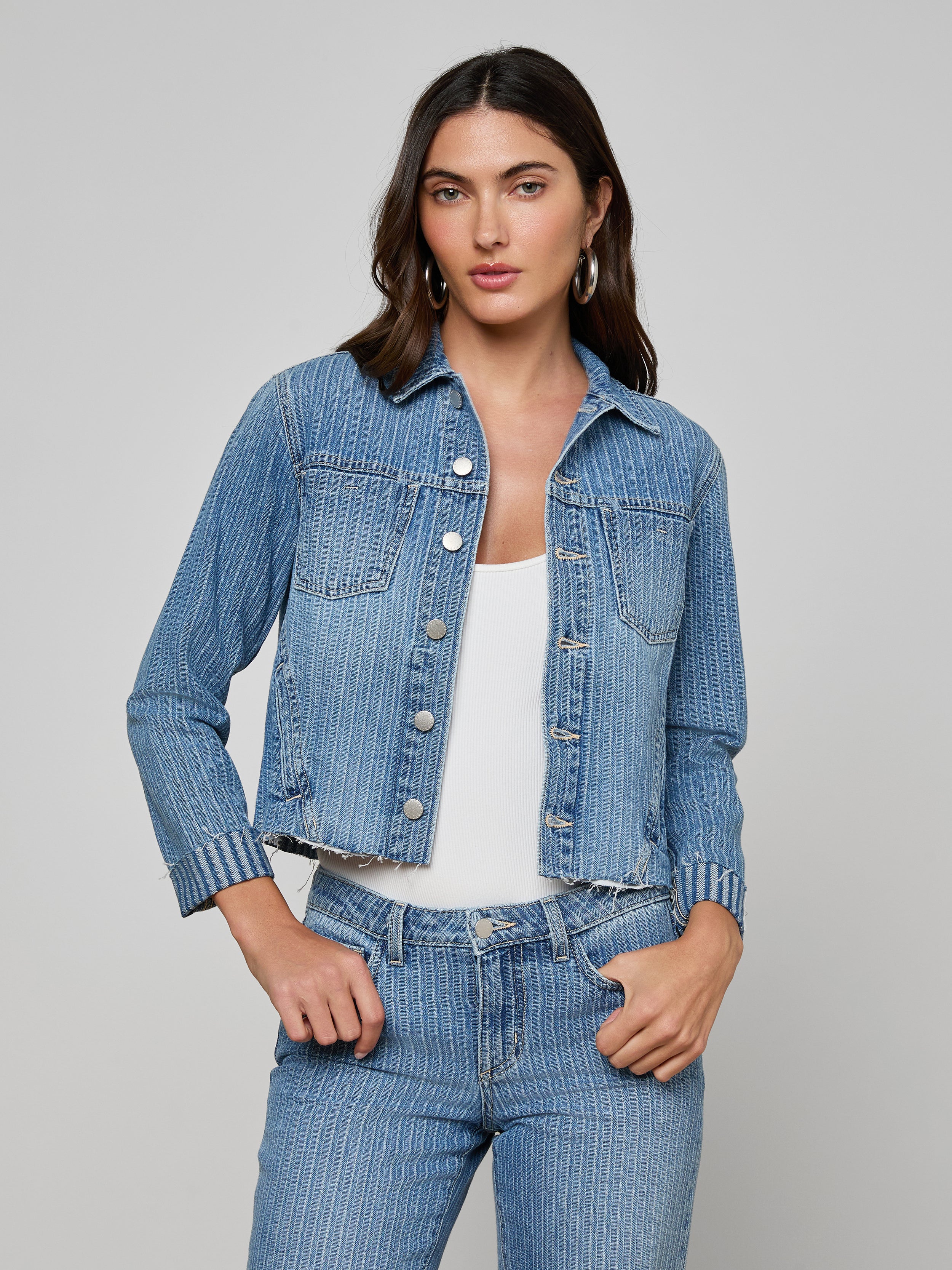 Janelle Jean Jacket in Carmel | L'AGENCE