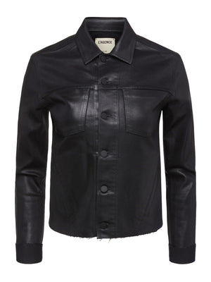 Janelle Coated Denim Jacket jacket L'AGENCE