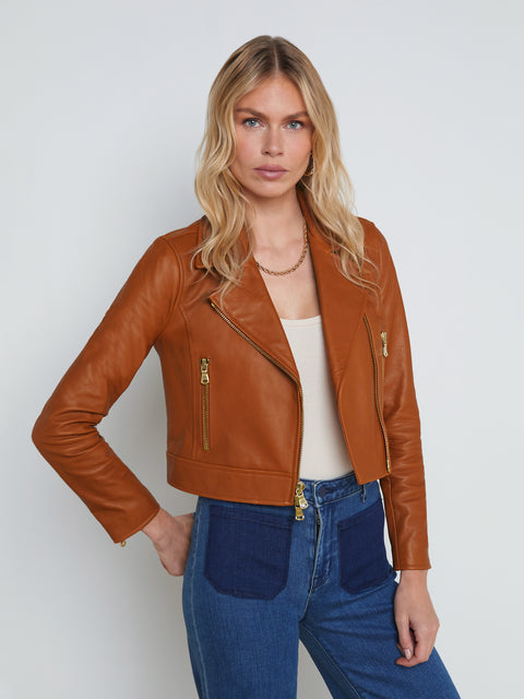 Onna Leather Jacket jacket L'AGENCE Sale   