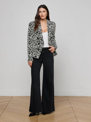 Bethany Flocked Tweed Blazer