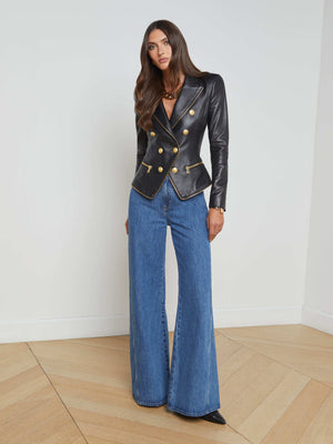 Ottilie Leather Blazer blazer L'AGENCE