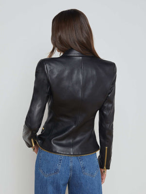 Ottilie Leather Blazer blazer L'AGENCE