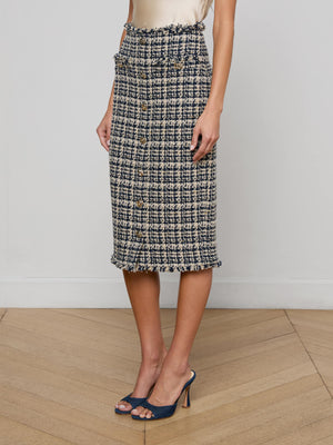 تنورة تاي تويد ميدي