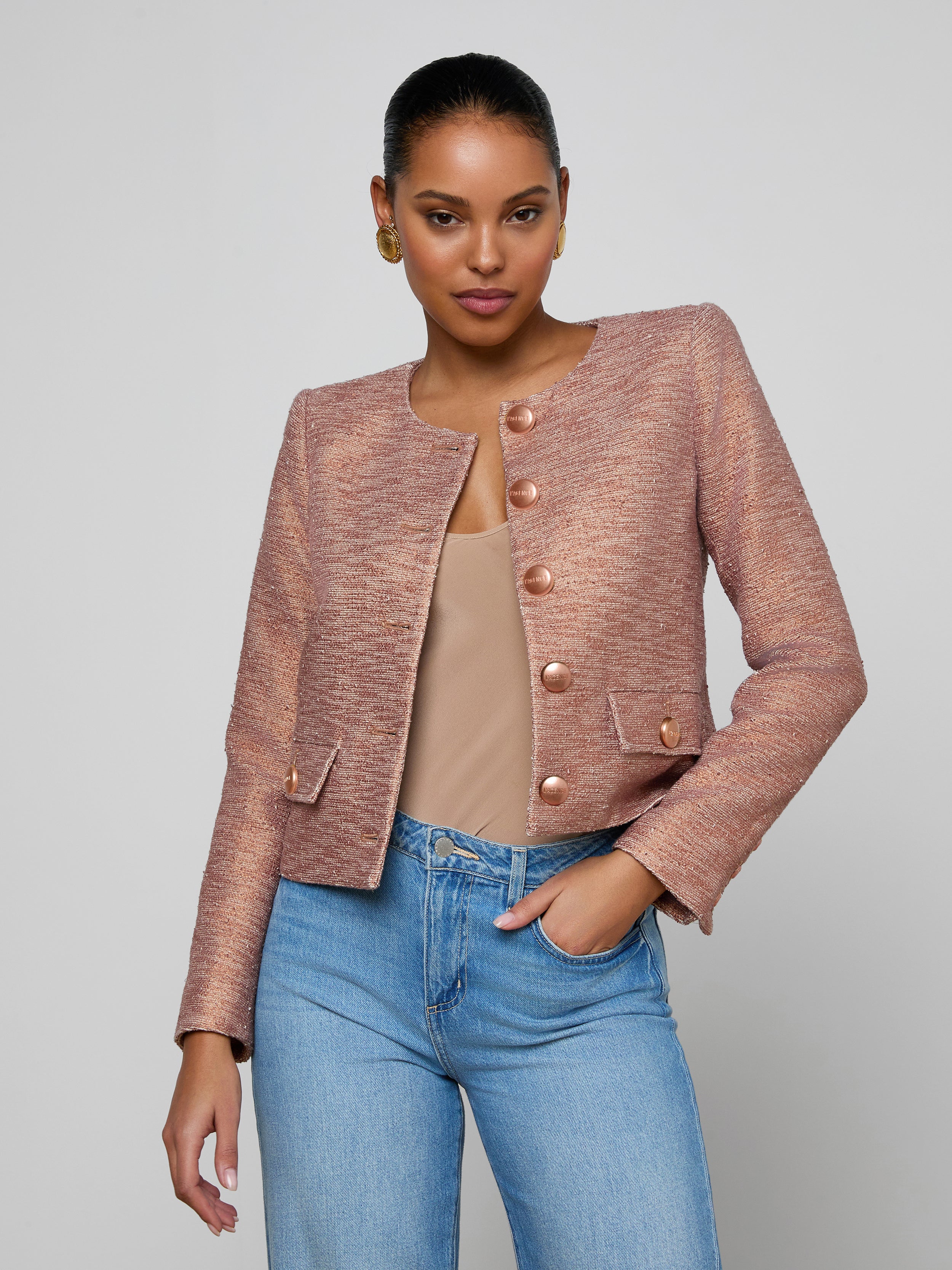 ジャケット・アウター glitter tweed jacket andequal glitter tweed jacket – andequal