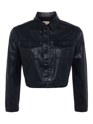 Koda Coated Cropped Denim Jacket jacket L'AGENCE