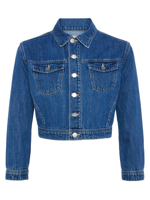 Koda Cropped Denim Jacket jacket L'AGENCE