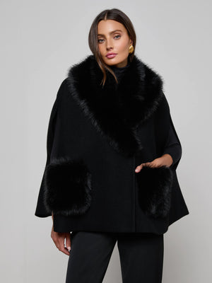Chana Faux Fur Cape