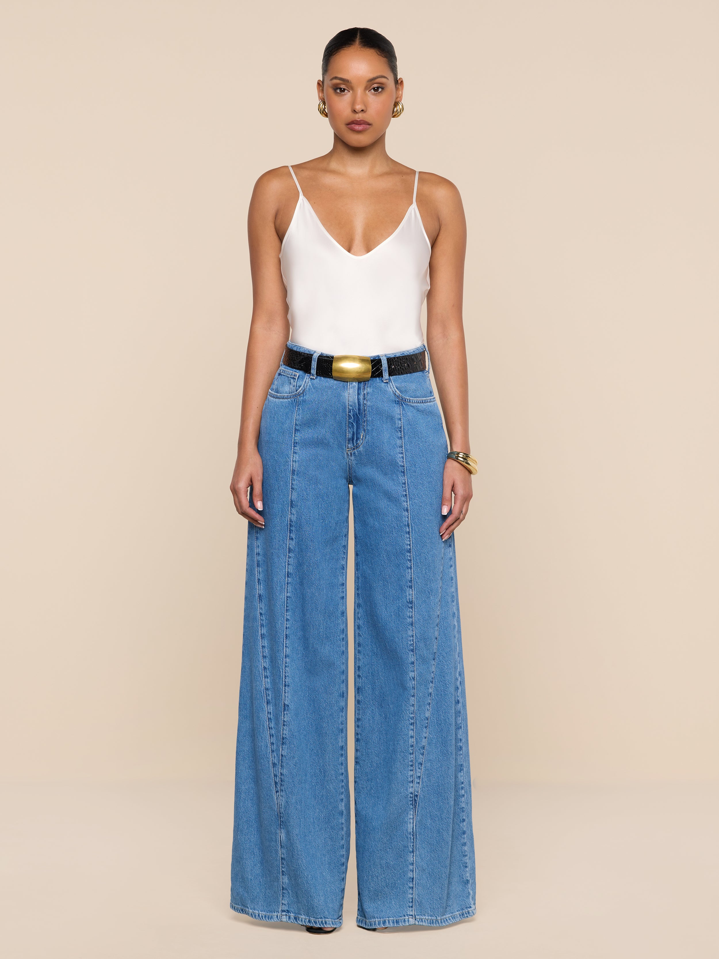 Niles Wide-Leg Jean in Torsten | L'AGENCE