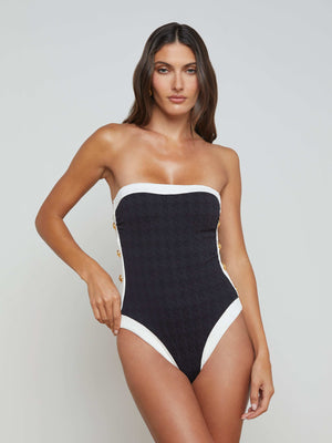 Tory Bandeau One-Piece Swimsuit swim L'AGENCE
