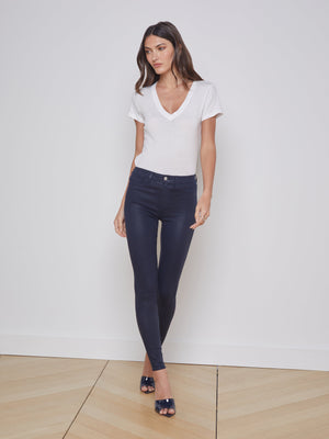 Marguerite Coated Skinny Jean jean L'AGENCE