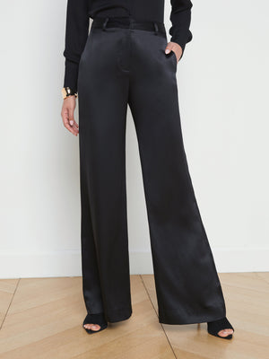 Pilar Silk Wide-Leg Pant pant L'AGENCE