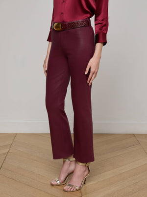 Kendra Coated Cropped Flare Jean