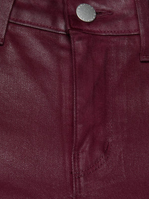 Kendra Coated Cropped Flare Jean