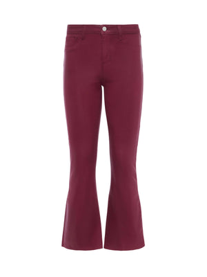 Kendra Coated Cropped Flare Jean