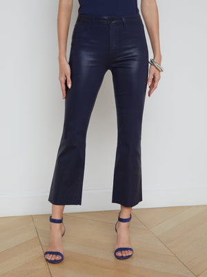 Kendra Coated Cropped Flare Jean jean L'AGENCE