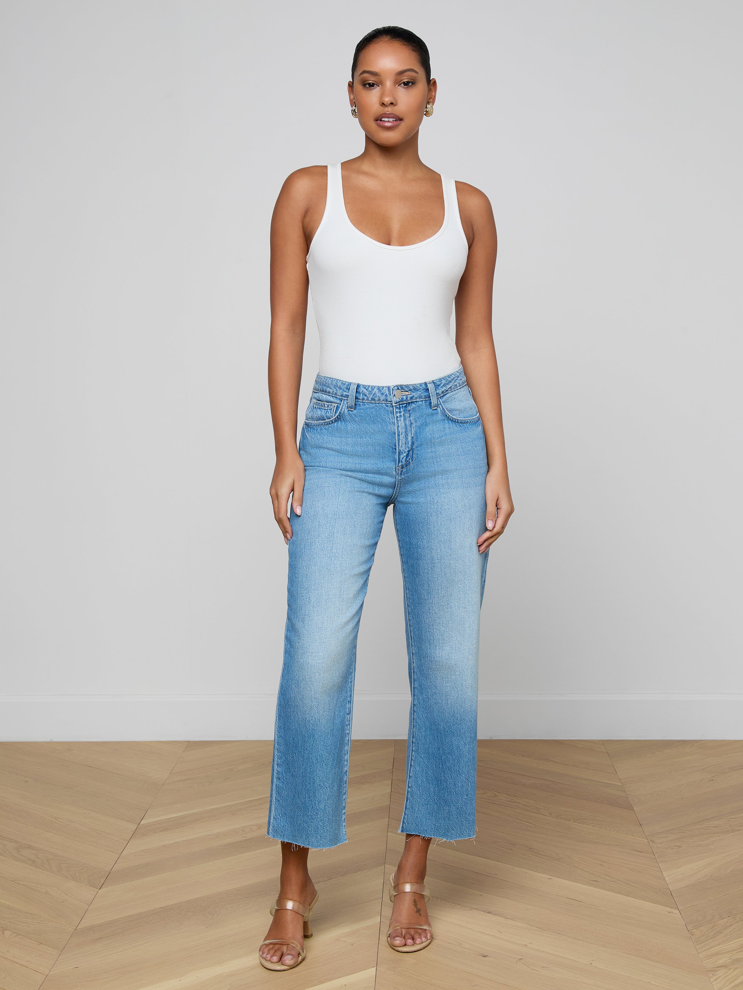パンツ L'Appartement cropped wide denim 26 2721BRIR_AHIM_1_c99beea9-1b17-