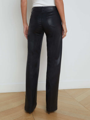 Clayton Coated Wide-Leg Jean jean L'AGENCE