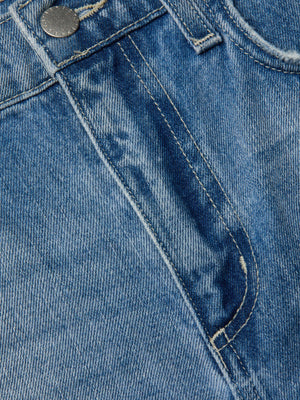 Clark Distressed Denim Short short L'AGENCE