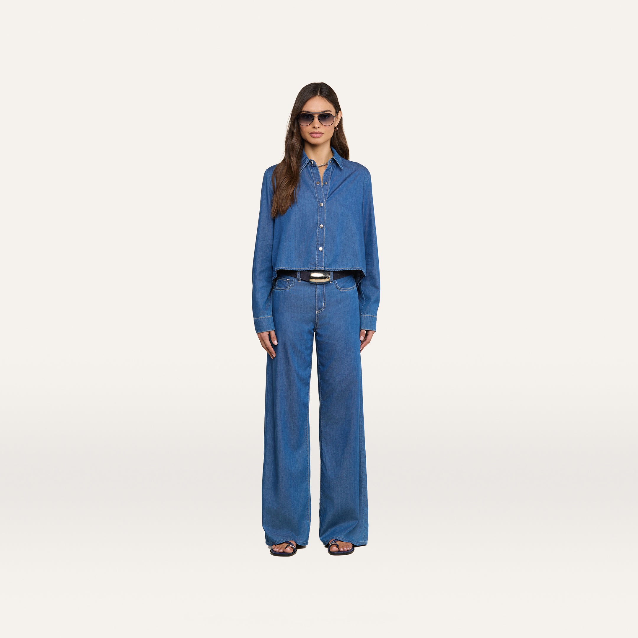 Alicent Wide-Leg Jean in Cherokee | L'AGENCE