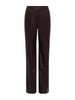 Livvy Leather Straight-Leg Trouser In Runway L'AGENCE   