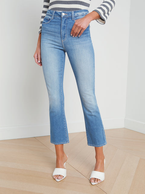 Mira Cropped Micro Boot Jean jean L'AGENCE   