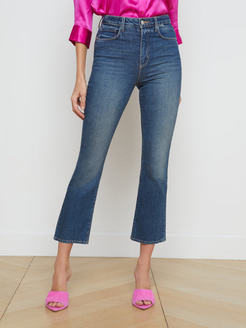 Mira Cropped Micro Boot Jean jean L'AGENCE Sale   