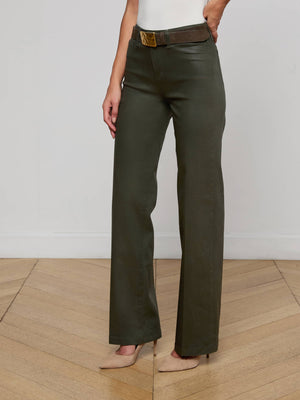 Scottie Coated Wide-Leg Jean