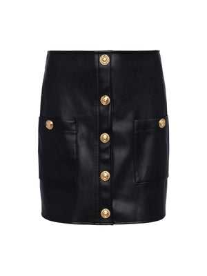 Truman Vegan Leather Mini Skirt skirt L'AGENCE
