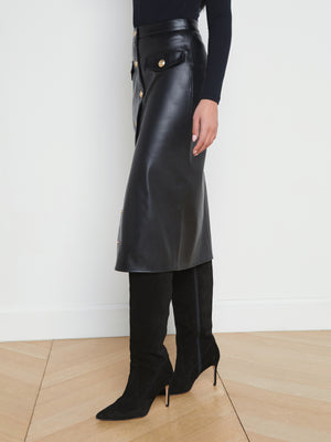 Milann Vegan Leather Skirt skirt L'AGENCE