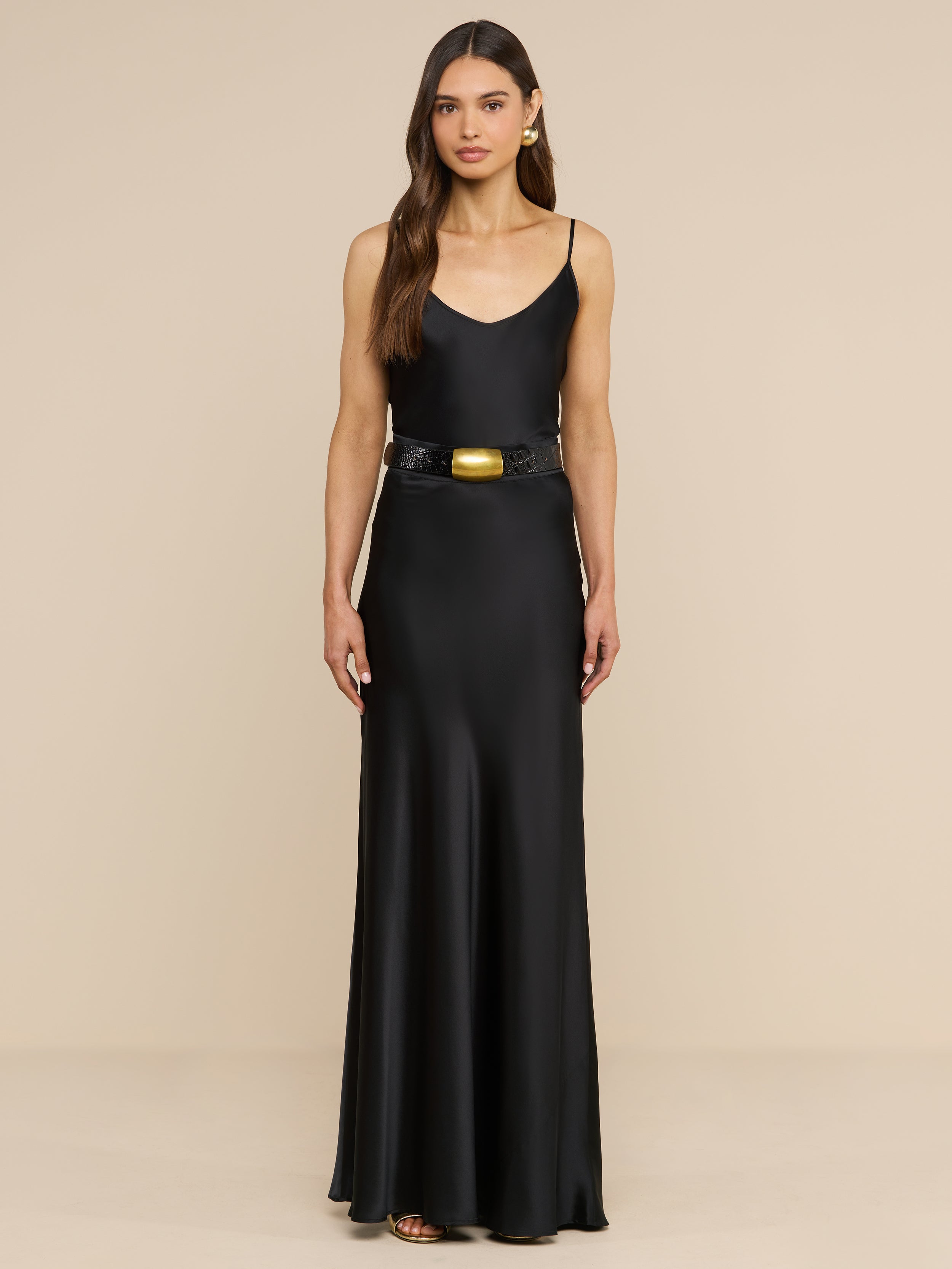 Ryker Silk Maxi Skirt in Black | L'AGENCE