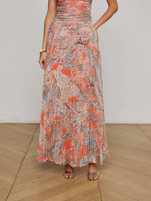 Torin Pleated Maxi Skirt skirt L'AGENCE
