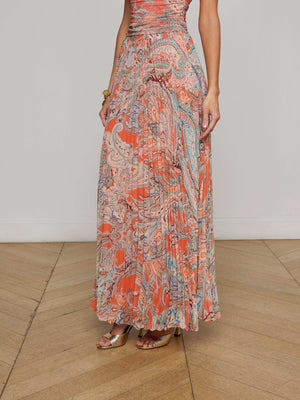 Torin Pleated Maxi Skirt skirt L'AGENCE
