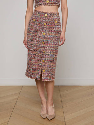 Gonna midi tweed tai