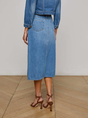 Kathleen Denim Midi Skirt skirt L'AGENCE