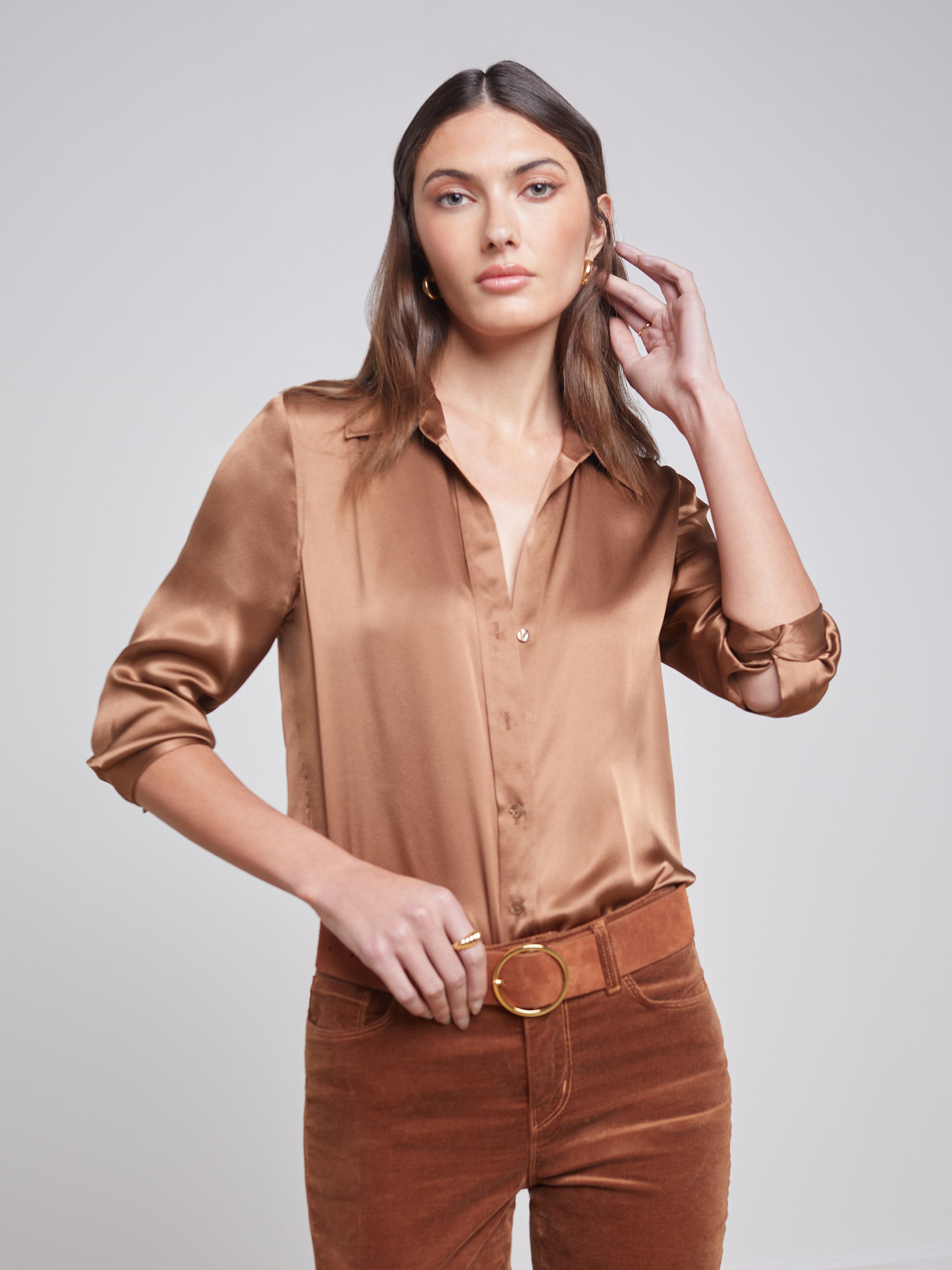 Rumpled Satin Blouse curated on LTK