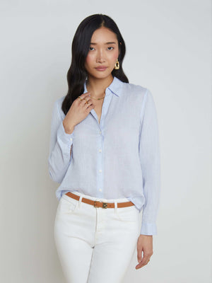Tyler Linen Blouse blouse L'AGENCE