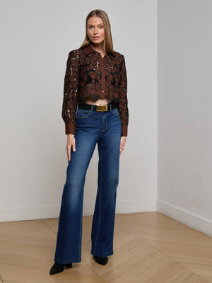 Seychelle Cropped Eyelet Blouse