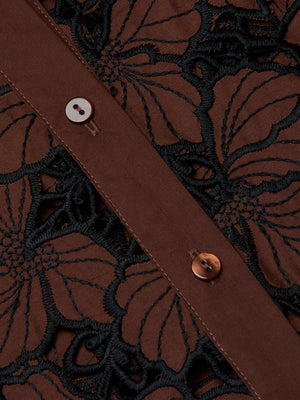 Seychelle Cropped Eyelet Blouse