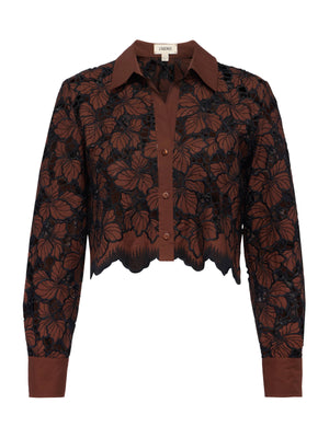 Seychelle Cropped Eyelet Blouse