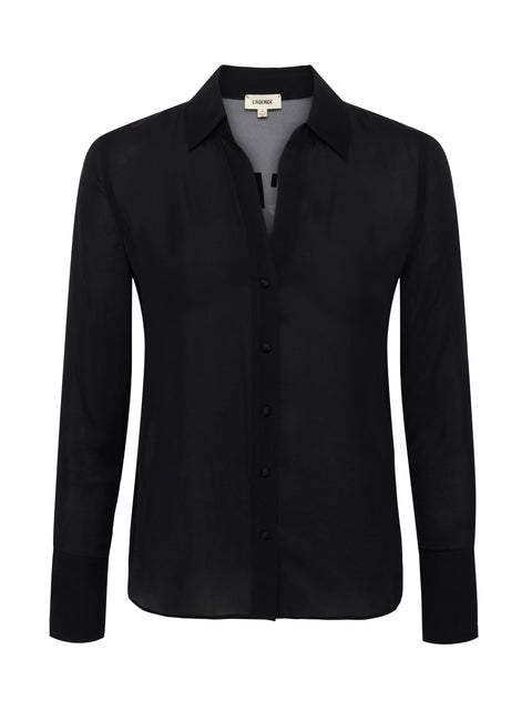 Hallie Silk-Organza Graphic Blouse blouse L'AGENCE Sale   
