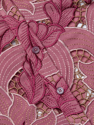 Akemi Cropped Eyelet Blouse