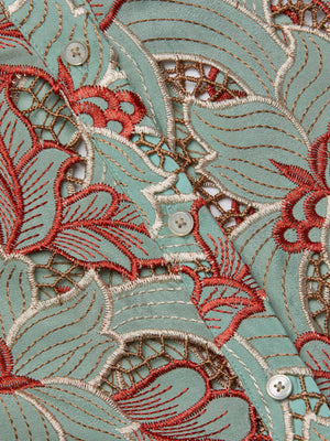 Akemi Cropped Eyelet Blouse