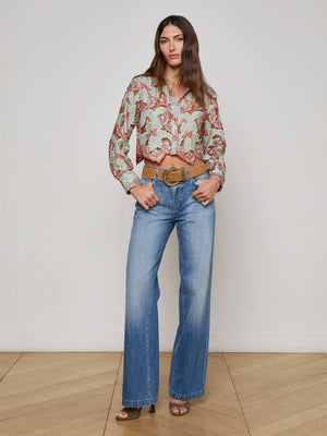 Akemi Cropped Eyelet Blouse