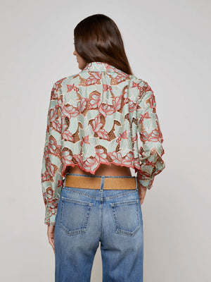 Akemi Cropped Eyelet Blouse